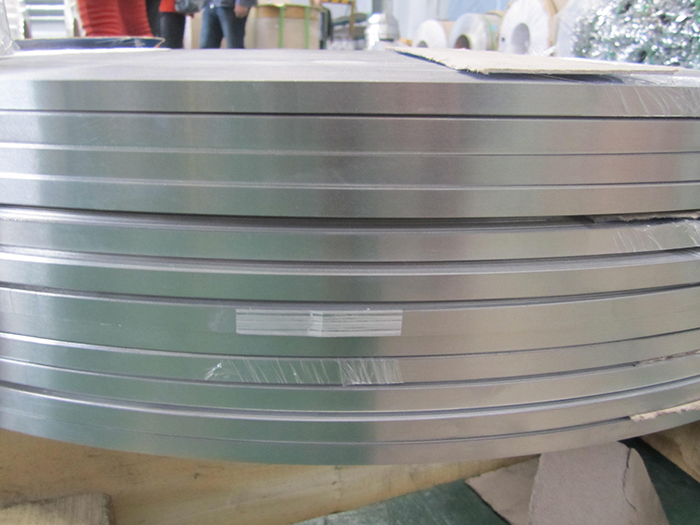 Aluminum strip coil for heat transfer materials